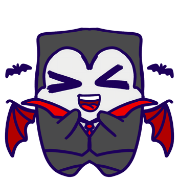 Kawaii Halloween Sticker Cute Vampire Dracula Expression png