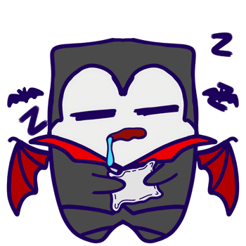 Kawaii Halloween Sticker Cute Sleeping Vampire Dracula Expression png