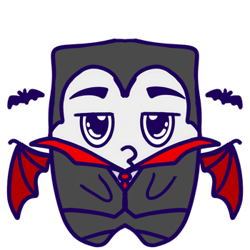 Kawaii Halloween Sticker Cute Pouting Vampire Dracula Expression png