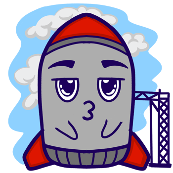 Sticker Kawaii Cute Pouting Rocket Expressions png