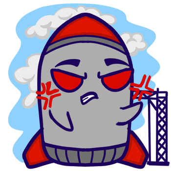 Sticker Kawaii Cute Angry Rocket Expressions png