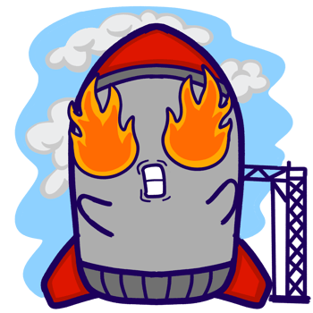 Sticker Kawaii Cute burning enthusiasm Rocket Expressions png