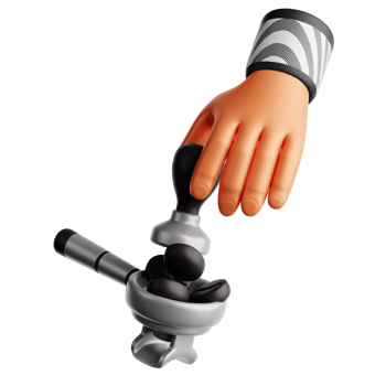 Hand With Portafilter 3D Illustration png