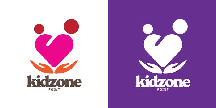 Creative logo for kids zone ideal for school branding and marketing. vector
