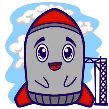 Sticker Kawaii Cute Happy Rocket Expressions png