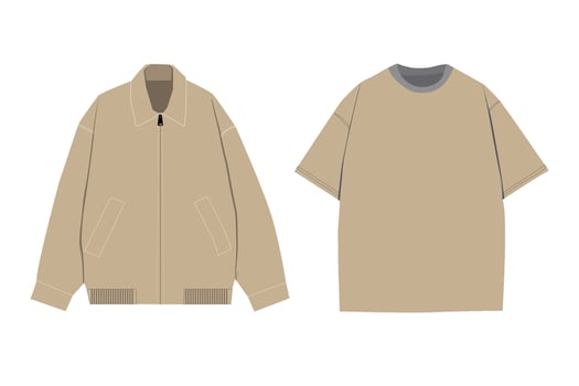 two different colored jackets and a shirt vector