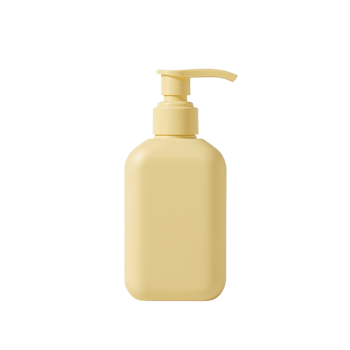 Minimalist yellow soap dispenser against a stark backdrop creates a calming aesthetic element png