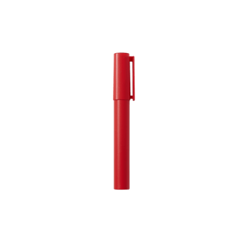 Vibrant scarlet marker floating in a minimalist studio setting with clean edges and form png