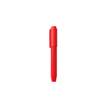 Striking red marker isolated against a transparent canvas conveying precision and creativity, a png