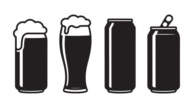 Creative illustration of a craft beer bottle with label and bubbles vector