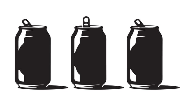 Modern craft beer label design. beer can set vector