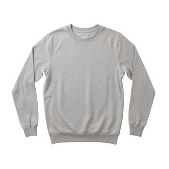 Elegant unisex grey sweatshirt on transparent, versatile fashion item apparel studio shot png