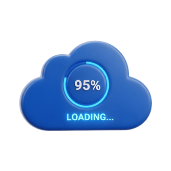 Blue cloud loading png