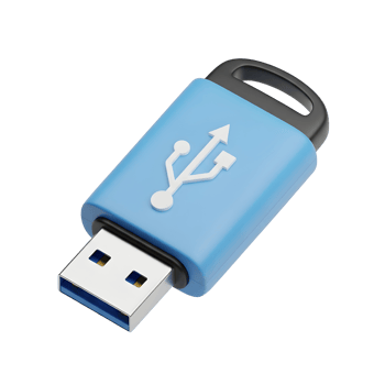 A blue usb drive png