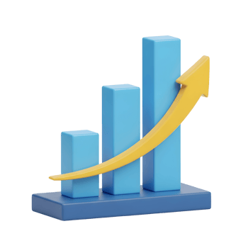 A growing bar chart png