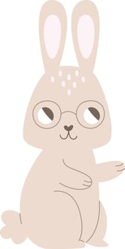 Rabbit With Glasses vector