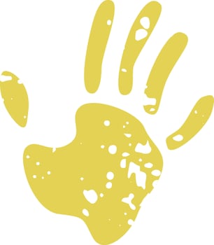 Hand Print Grunge Effect vector