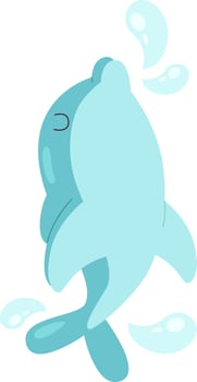 Dolphin Splashing Water vector