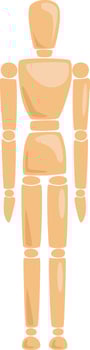 Wooden Man Manikin Illustration vector