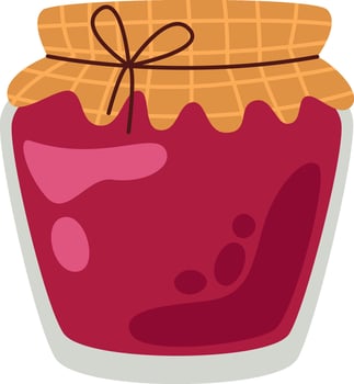 Jar With Cranberries Jam vector