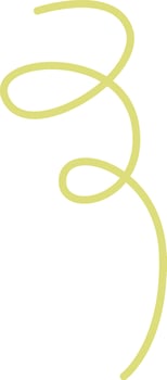 Curved Line Abstract Doodle Flat Illustration vector