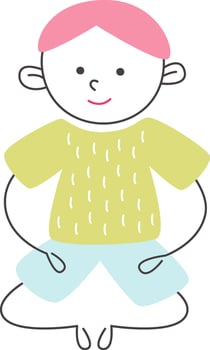 Childish Boy Drawing vector