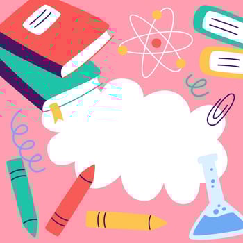 Back To School Banner Flat Illustration vector