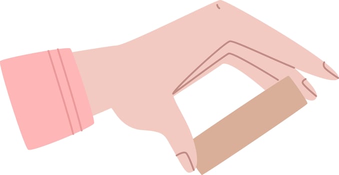 Hand Playing Tower Game Flat Illustration Icon vector