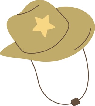 Sheriff Hat Retro Accessory vector
