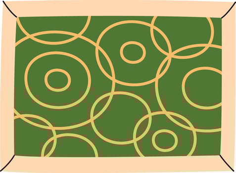 Hand Drawn Framed Abstract Circles Picture vector