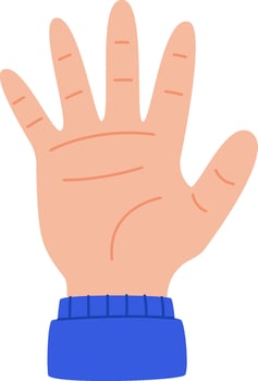 Hand Counting Five Fingers vector