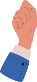 Human Hand Arm Clenched vector