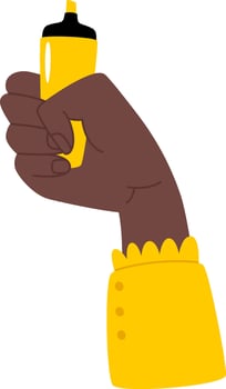 Hand Holding Marker vector