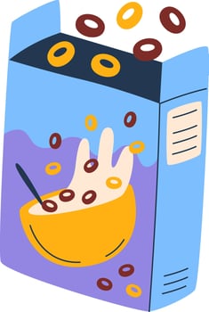 Cereal Corn Flakes Box vector
