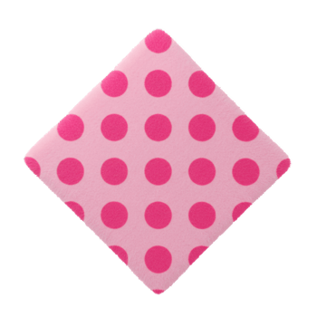 Pink Polka Dot Patterned Sponge on Transparent Background png