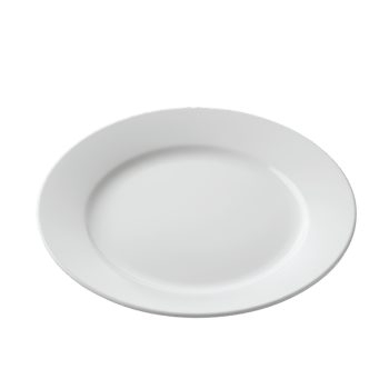 Empty White Round Plate on Transparent Background png