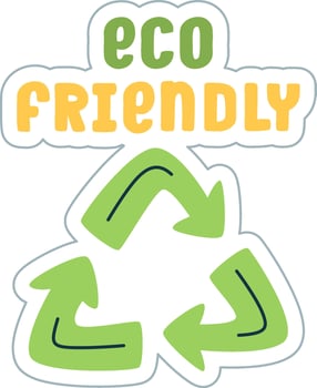 Eco Friendly Triangle Sticker vector