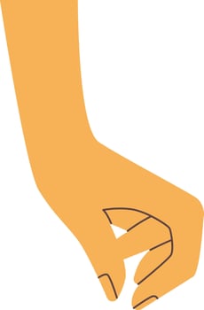 Human Hand Taking Something Drawn Icon vector