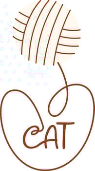 Cat Heart Logo vector