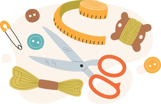 Sewing Equipment Composition vector