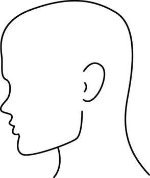 Human Head Line Illustration vector