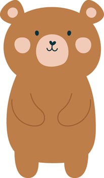 Bear Hand Drawn Illustration vector