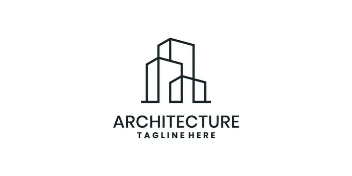 Building architecture logo designs vector