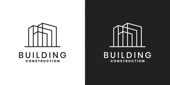Building architecture logo designs with line concept vector