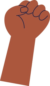 Hand Clenched In Fist vector