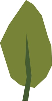 Tree Leaf Hand Drawn vector