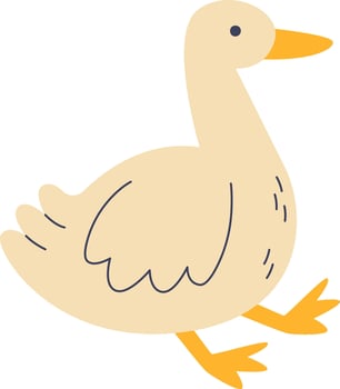 Funny Sitting Goose vector