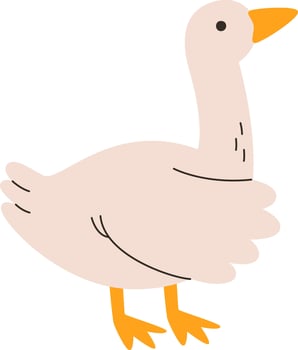 Cute Goose Giving Hand vector