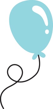 Balloon On Rope Drawn Icon vector