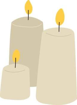 Burning Christmas Candles vector